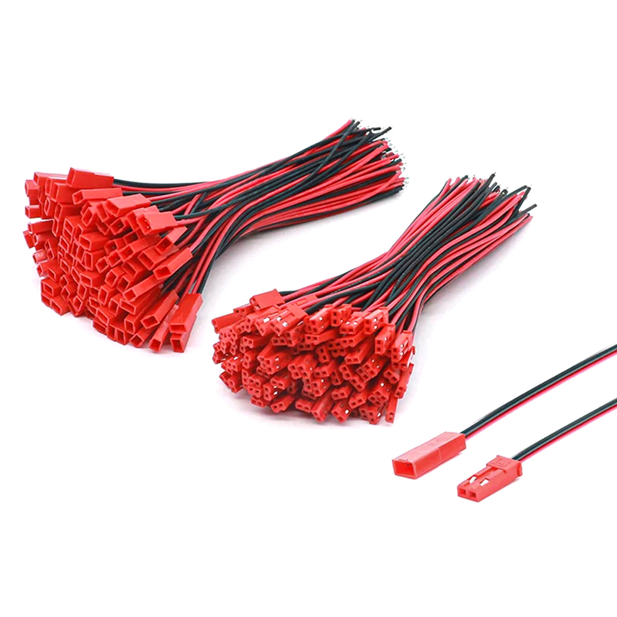 10Pairs 100mm 2 Pin JST Plug Connector Male+Female Plug Connector Cable Wire Suitable for LED Light Strip Remote Control Toy Battery