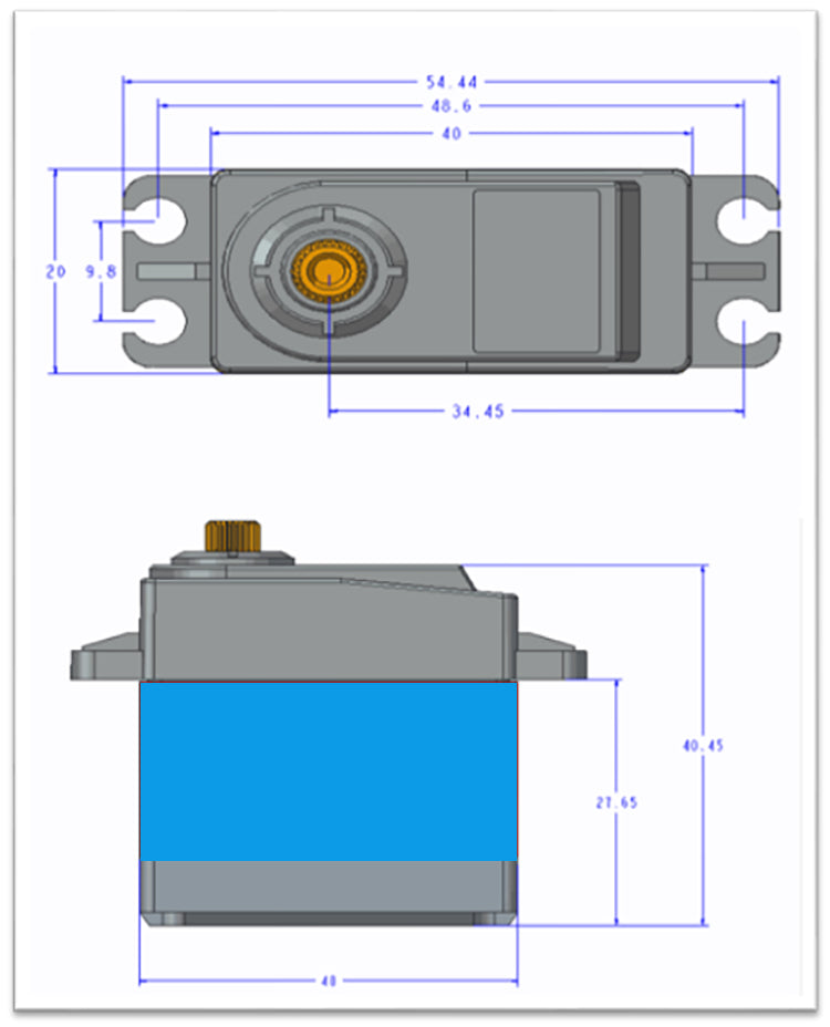QX-Motor QX-3125MG High voltage Waterproof servo 25KG 180° 360° high speed metal gear digital servo