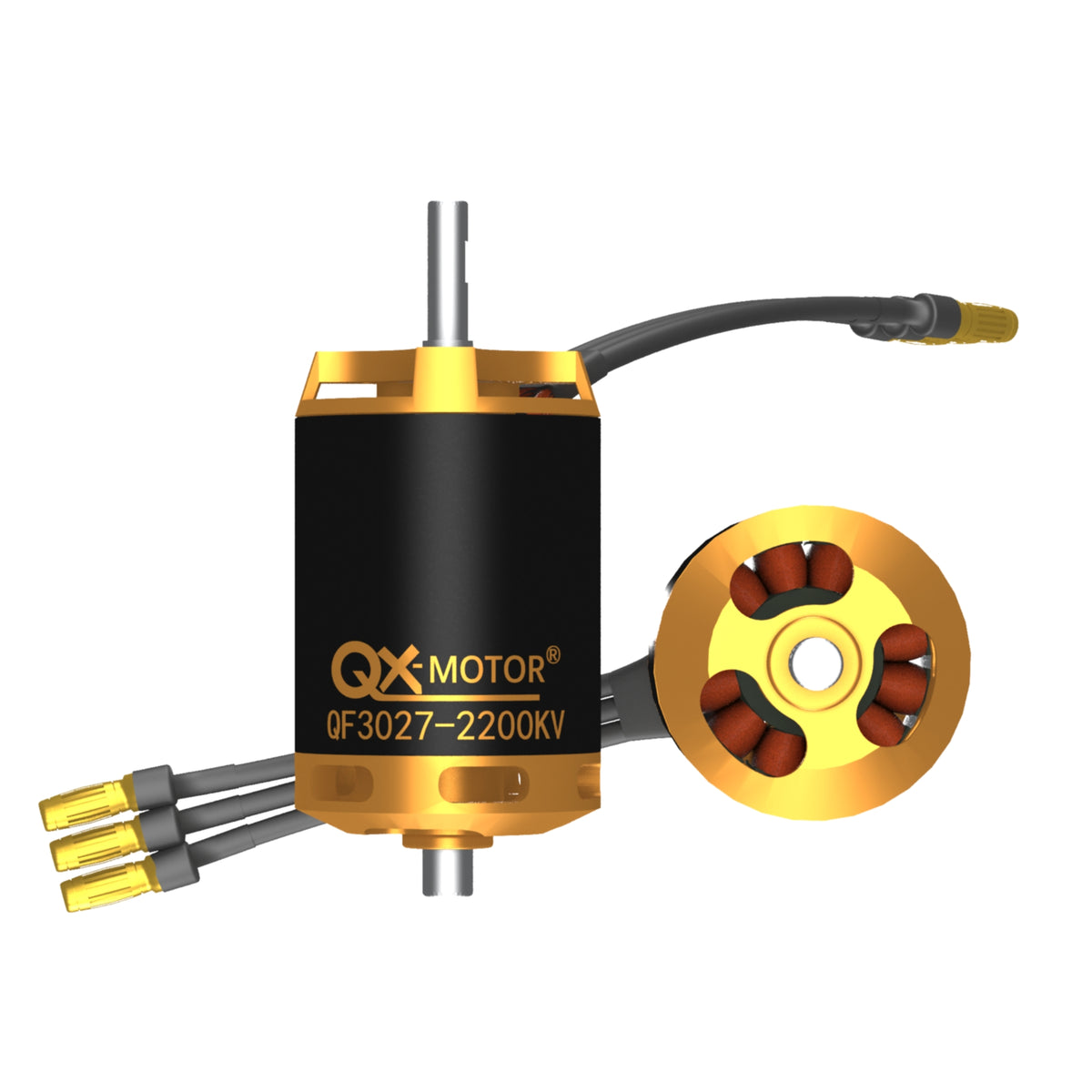 QX-Motor New 12 Blades Fan 70mm EDF  QF3027 2200KV 1100kv Brushless Motor CW CCW  For Remote Control Toy Accessories