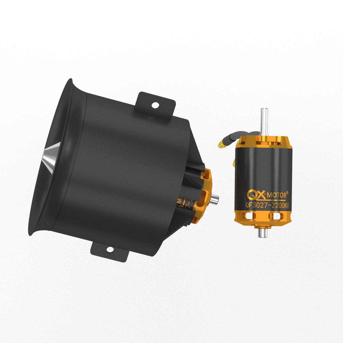 QX-Motor New 12 Blades Fan 70mm EDF  QF3027 2200KV 1100kv Brushless Motor CW CCW  For Remote Control Toy Accessories