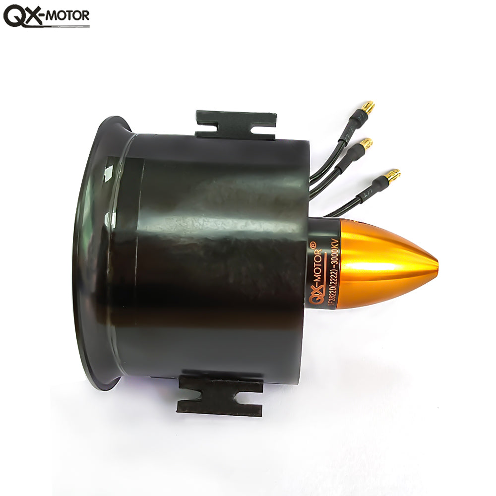 QX-MOTOR 70mm EDF 6 Blades Ducted Fan QF2822 QF2827 4S 6S Brushless Motor for FMS RC Drone DIY Parts
