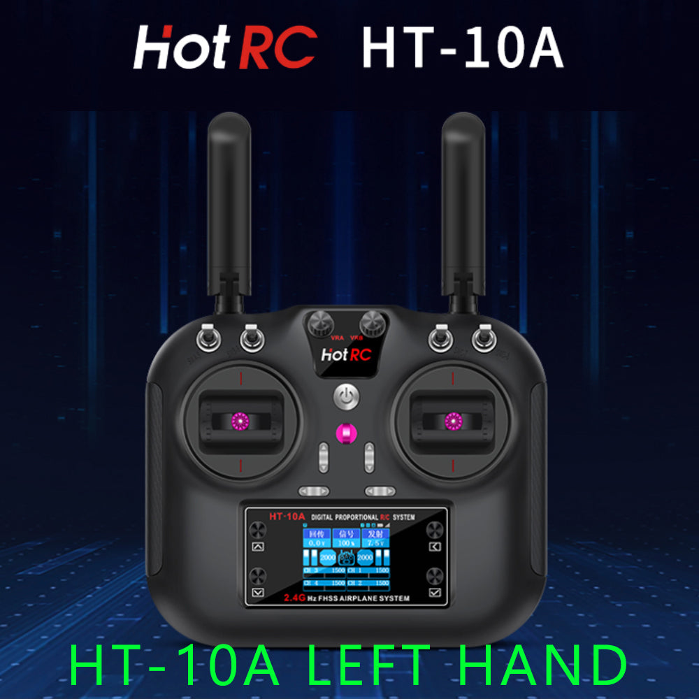 Hotrc Hot rc HT-10A HT10A 2.4Ghz 10CH Remote Controller F-10A F10A Receiver For RC Aircraft Vehicle Boat Drone Accessories Parts