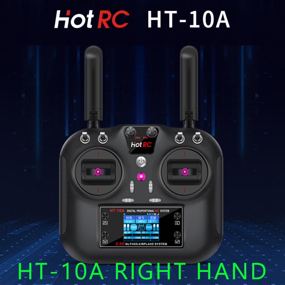 Hotrc Hot rc HT-10A HT10A 2.4Ghz 10CH Remote Controller F-10A F10A Receiver For RC Aircraft Vehicle Boat Drone Accessories Parts