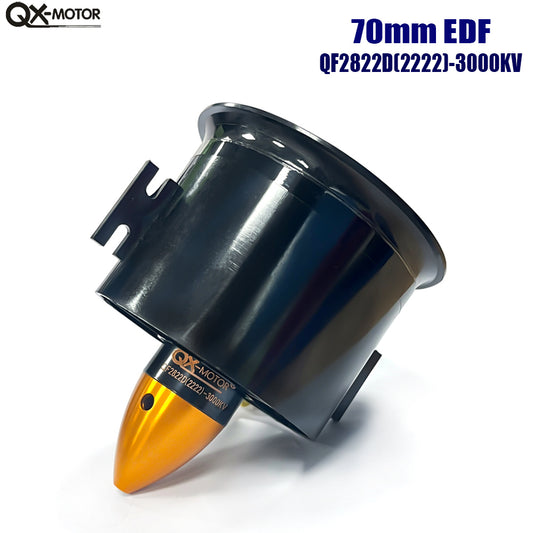 QX-MOTOR 70mm EDF 6 Blades Ducted Fan QF2822 QF2827 4S 6S Brushless Motor for FMS RC Drone DIY Parts