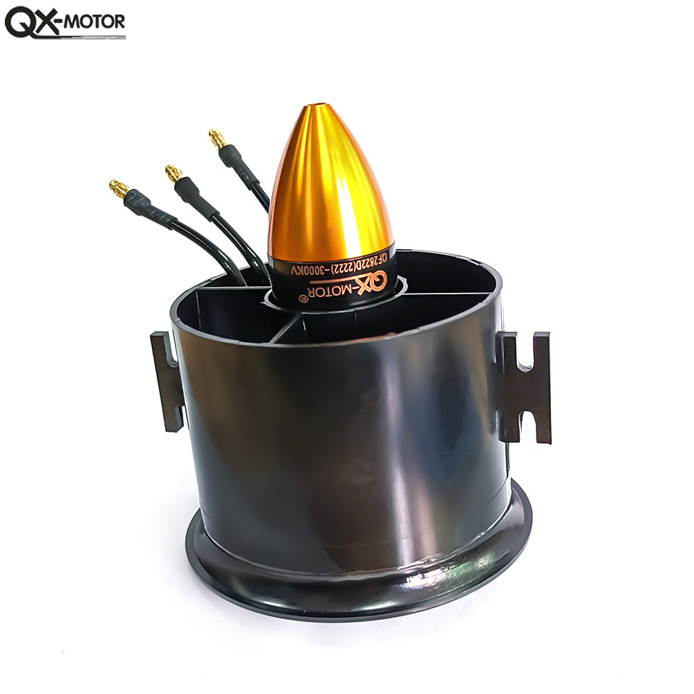 QX-MOTOR 70mm EDF 6 Blades Ducted Fan QF2822 QF2827 4S 6S Brushless Motor for FMS RC Drone DIY Parts