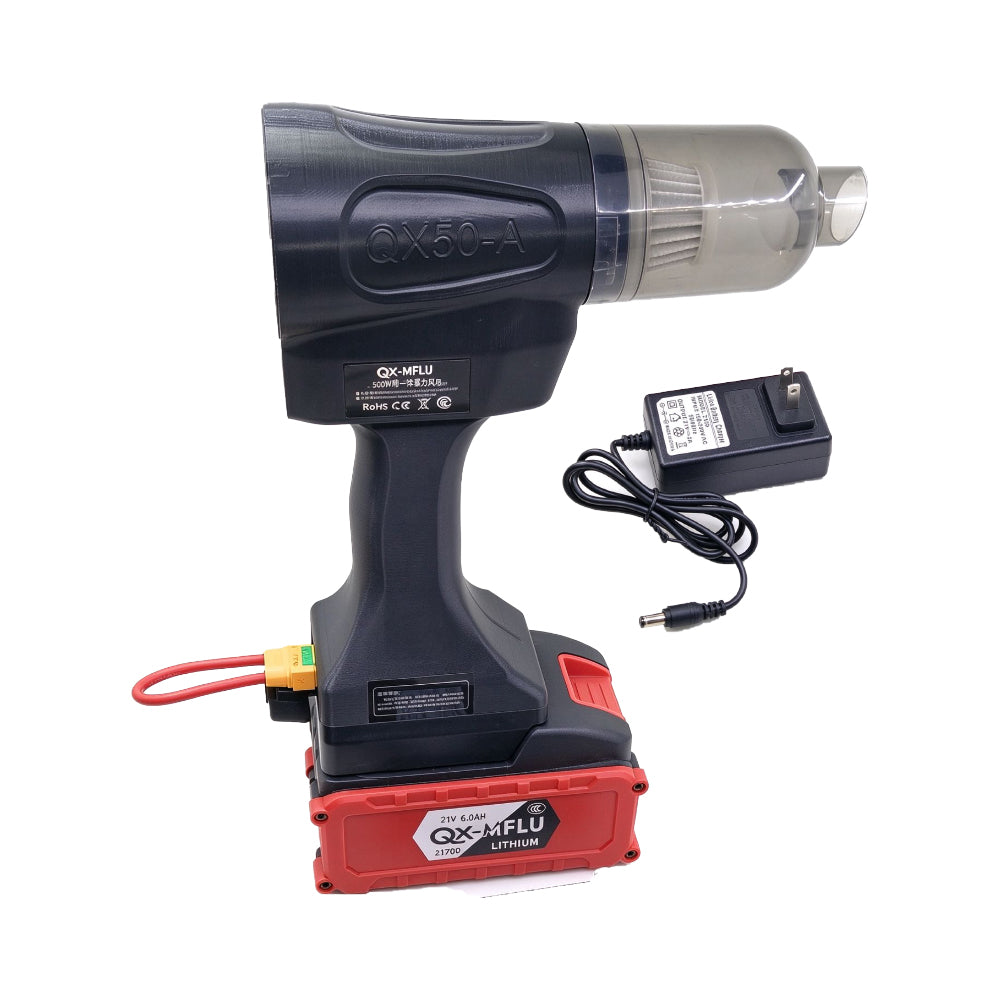 QX-MFLU 50mm Brushless Motor Thrust 65M/S Electric Turbo Fan Blower 550W Cordless Jet Fan Snow Leaf Dust Air Blowing Tool