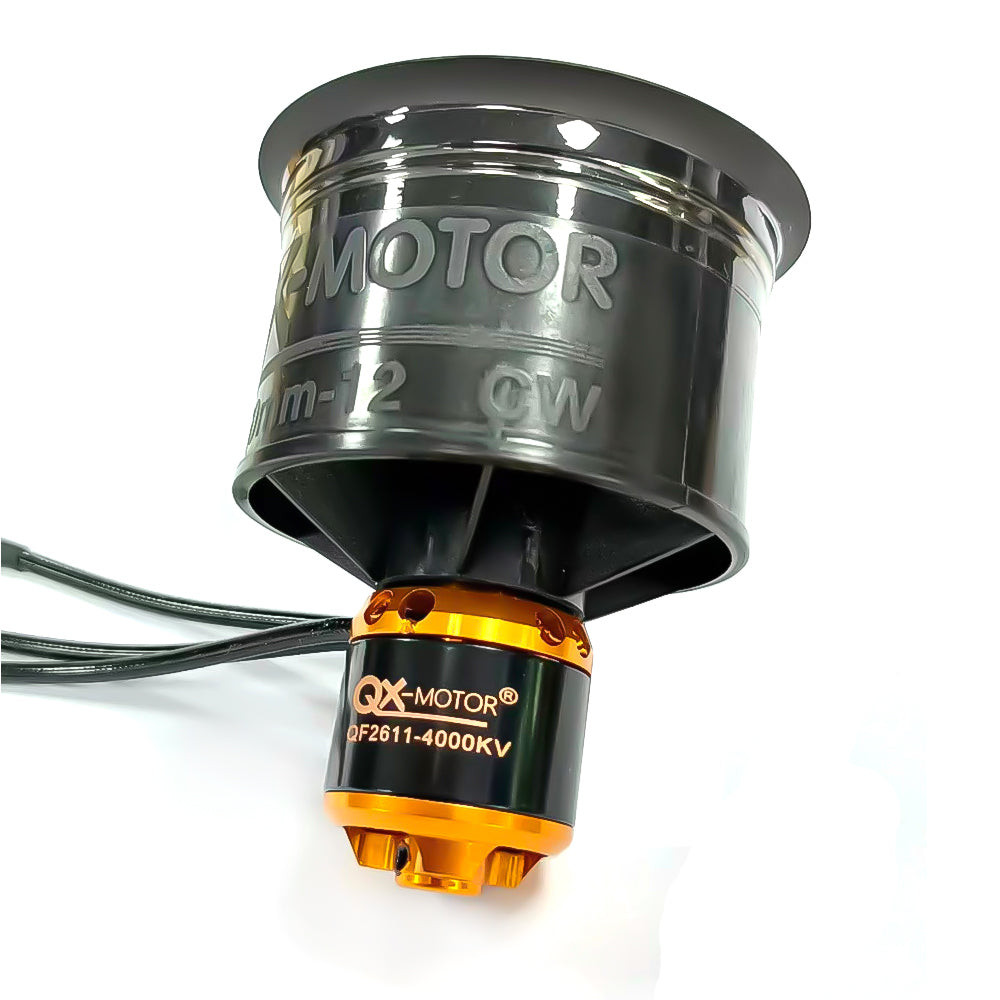 QX-MOTOR 50mm EDF 12 Blades Ducted Fan CW CCW with 40A 50A ESC 3S 4S Brushless Motor