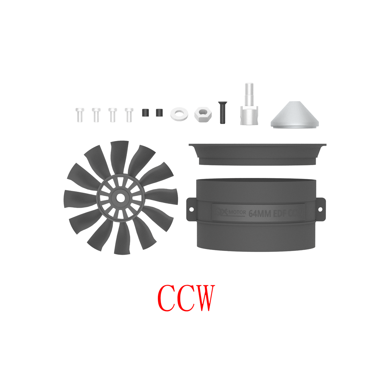 QX-MOTOR 30MM 50MM 64MM 70MM 80MM 90MM 120MM EDF no motor 6/12 Blades Ducted Fan For Remote Control Toy Parts
