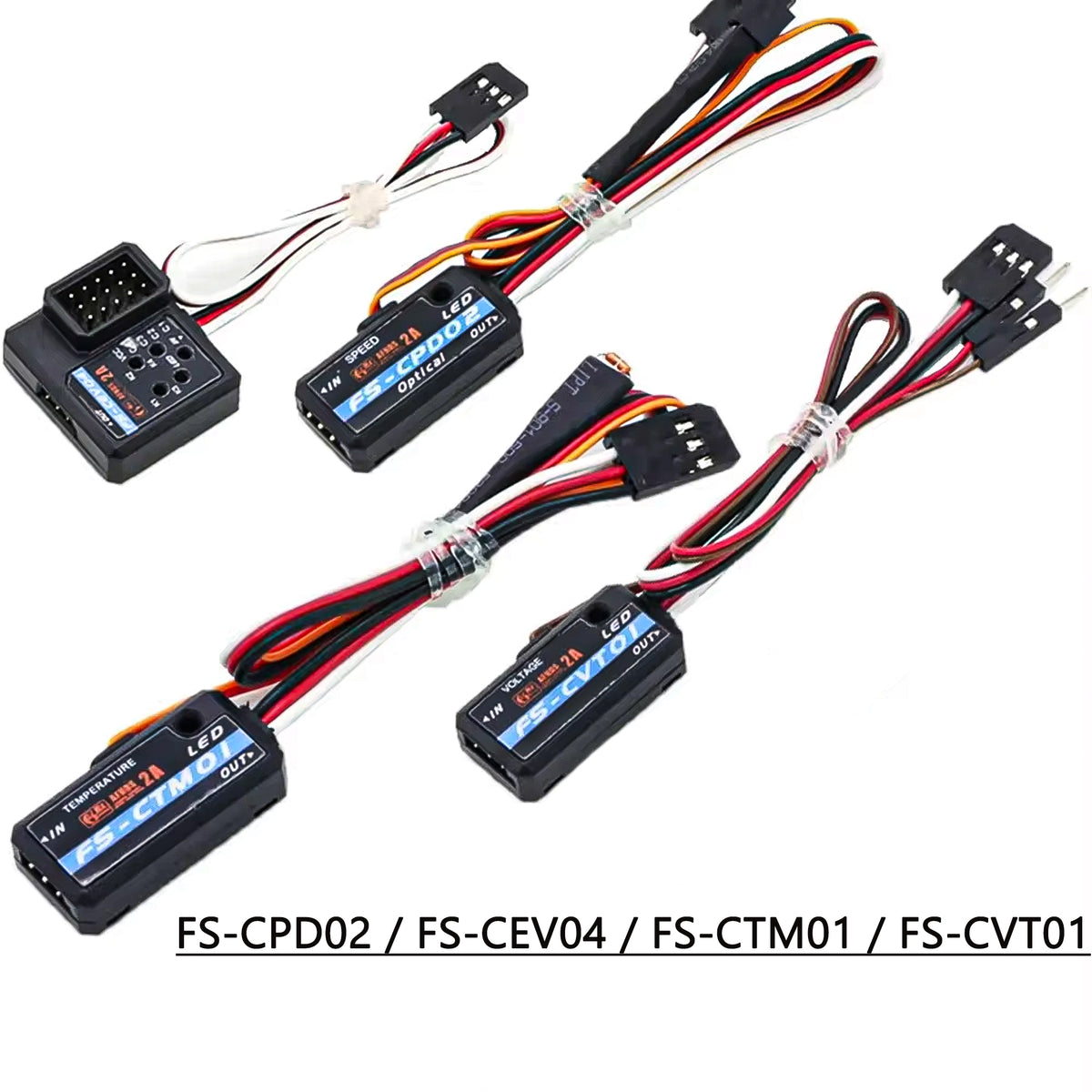 FlySky FS-CPD02 FS-CEV04 FS-CTM01 FS-CVT01 voltage sensor Telemetry Data Module Set for FS-G11P FS-ST16 FS-ST8 NV14