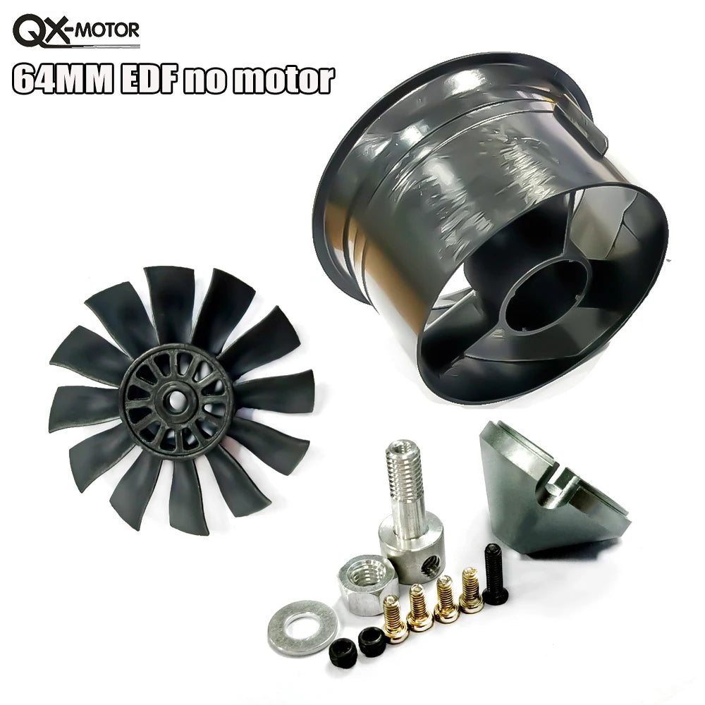 QX-MOTOR 30MM 50MM 64MM 70MM 80MM 90MM 120MM EDF no motor 6/12 Blades Ducted Fan For Remote Control Toy Parts