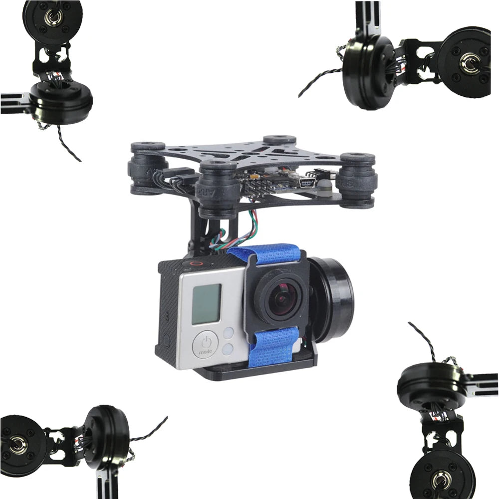2-axis metal brushless gimbal 2208 motor, BGC3.0 brushless control panel, suitable forGoPro Hero 3 4 F450  Aerial Photography
