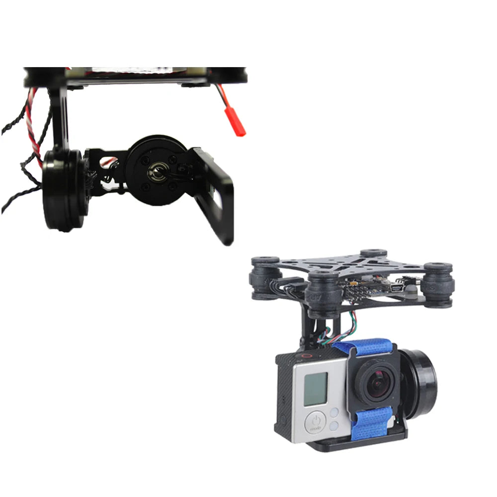 2-axis metal brushless gimbal 2208 motor, BGC3.0 brushless control panel, suitable forGoPro Hero 3 4 F450  Aerial Photography