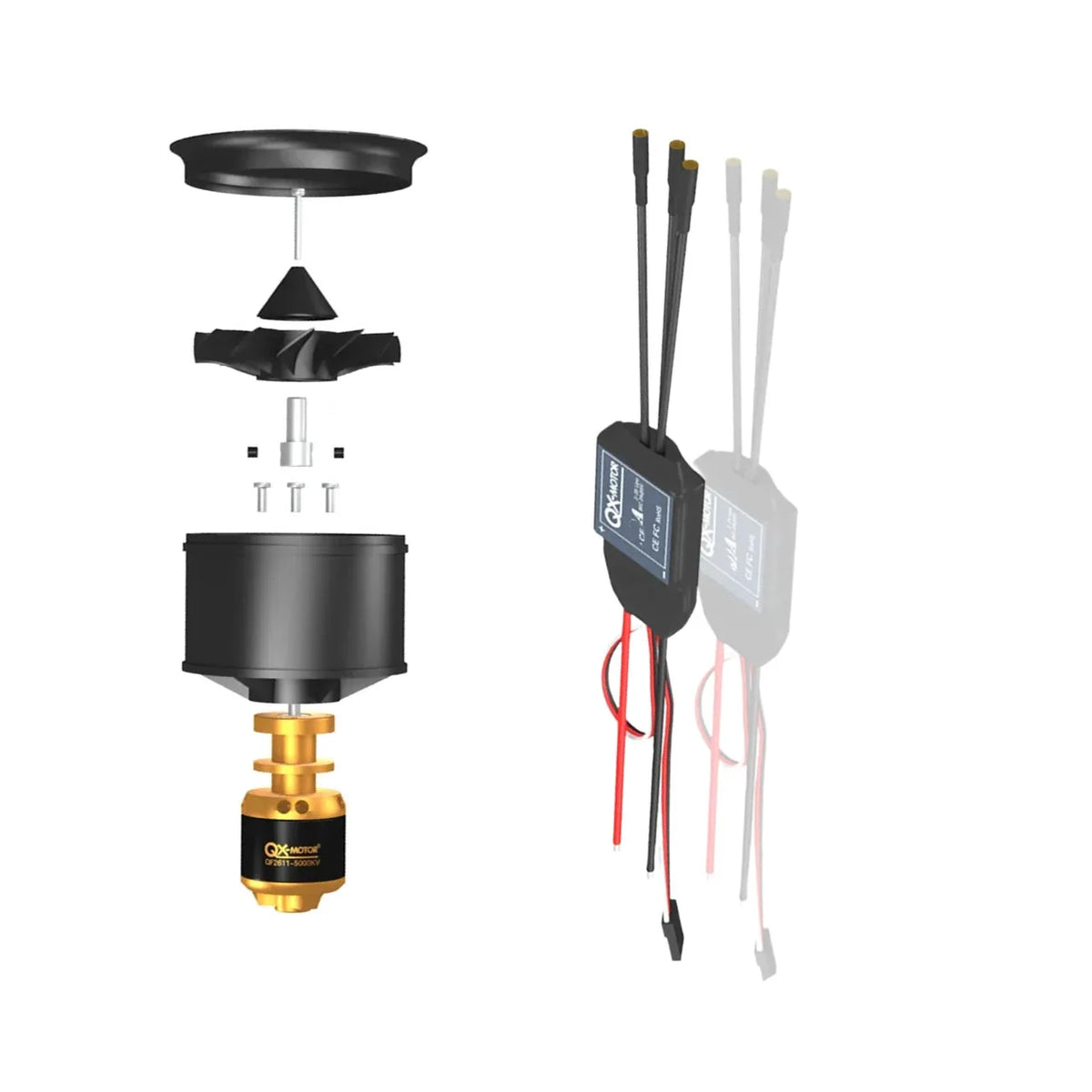 QX-MOTOR Brushless ESC 20A 30A 40A 50A 60A 80A Electronic Speed Controller 5V/2A 5V/5A BEC for RC Remote Control Aircraft Toys