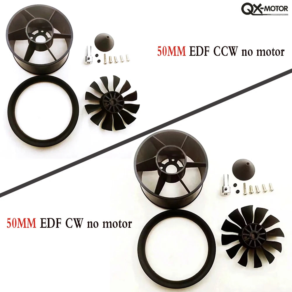 QX-MOTOR 30MM 50MM 64MM 70MM 80MM 90MM 120MM EDF no motor 6/12 Blades Ducted Fan For Remote Control Toy Parts