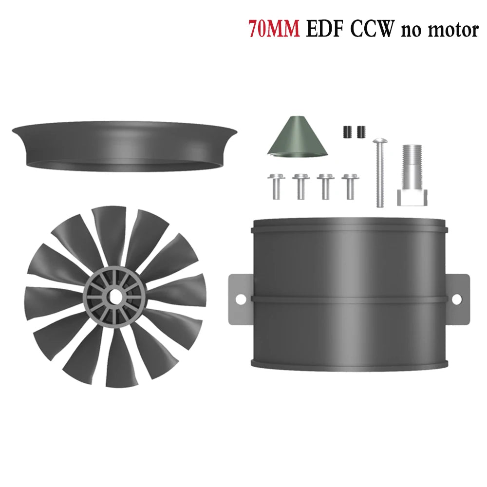 QX-MOTOR 30MM 50MM 64MM 70MM 80MM 90MM 120MM EDF no motor 6/12 Blades Ducted Fan For Remote Control Toy Parts