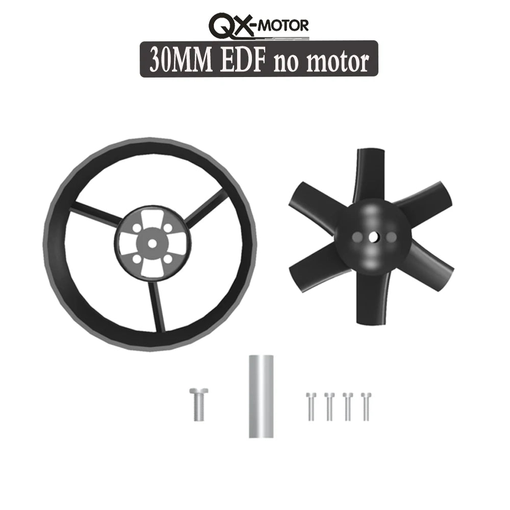 QX-MOTOR 30MM 50MM 64MM 70MM 80MM 90MM 120MM EDF no motor 6/12 Blades Ducted Fan For Remote Control Toy Parts