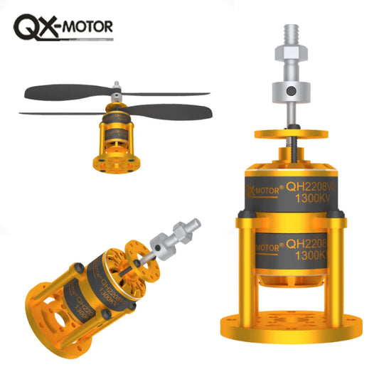 QX-MOTOR QH2208-V2 1300kv coaxial dual propeller brushless motor, paired with 9047 propeller, suitable for toy accessories