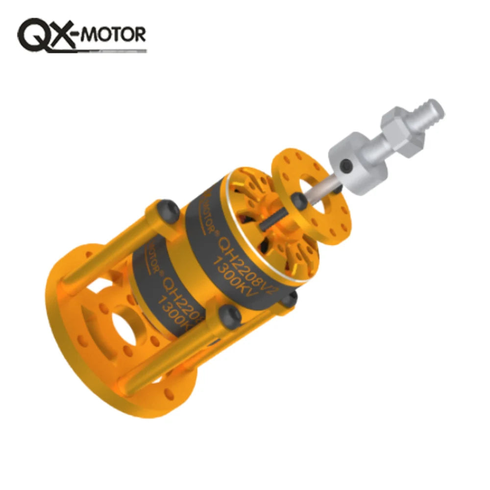QX-MOTOR QH2208-V2 1300kv coaxial dual propeller brushless motor, paired with 9047 propeller, suitable for toy accessories