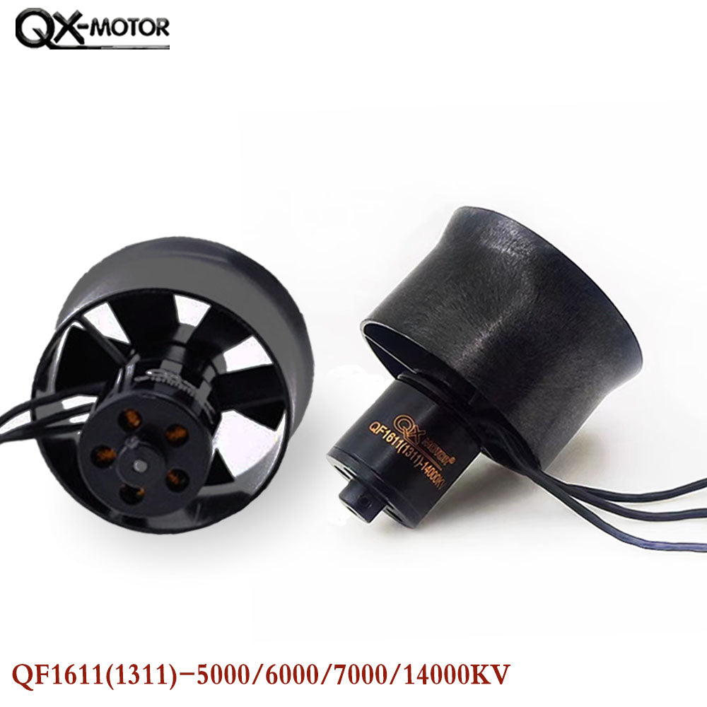 QX-Motor 30mm 6 Blades EDF Unit With QF1611 14000KV 7000KV 6000KV 5000KV 4000kv Brushless Motor