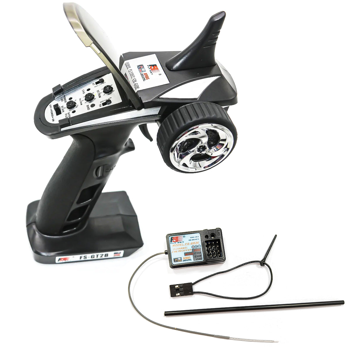 FLYSKY FS-GT2B GT2B 2.4G 3CH Radio Transmitter with GR3E Receiver 3.7V Battery USB Cable for RC Car Boat Toys RC Parts