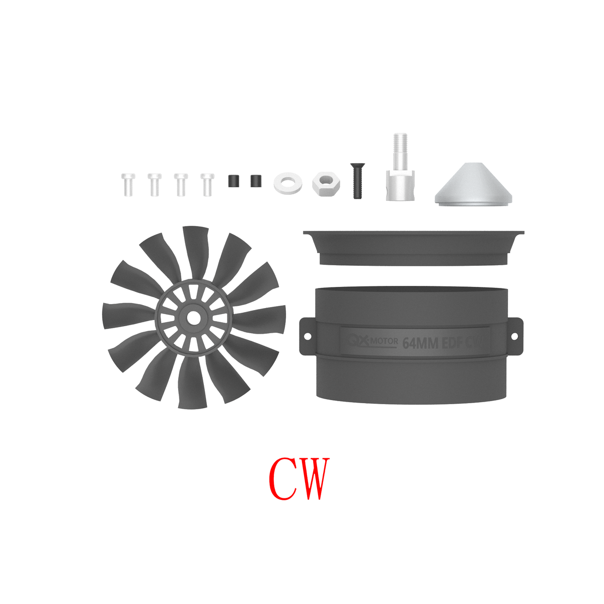 QX-MOTOR 30MM 50MM 64MM 70MM 80MM 90MM 120MM EDF no motor 6/12 Blades Ducted Fan For Remote Control Toy Parts