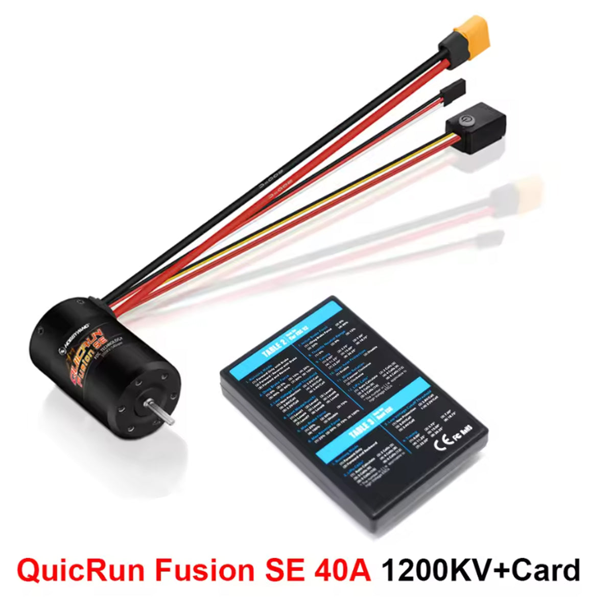 Hobbywing Quicrun Fusion SE 40A 1800kv 1200kv Brushless Motor ESC Combo 2-in-1 Sensored FOC for 1/10 1/8 RC Crawler Rock Car