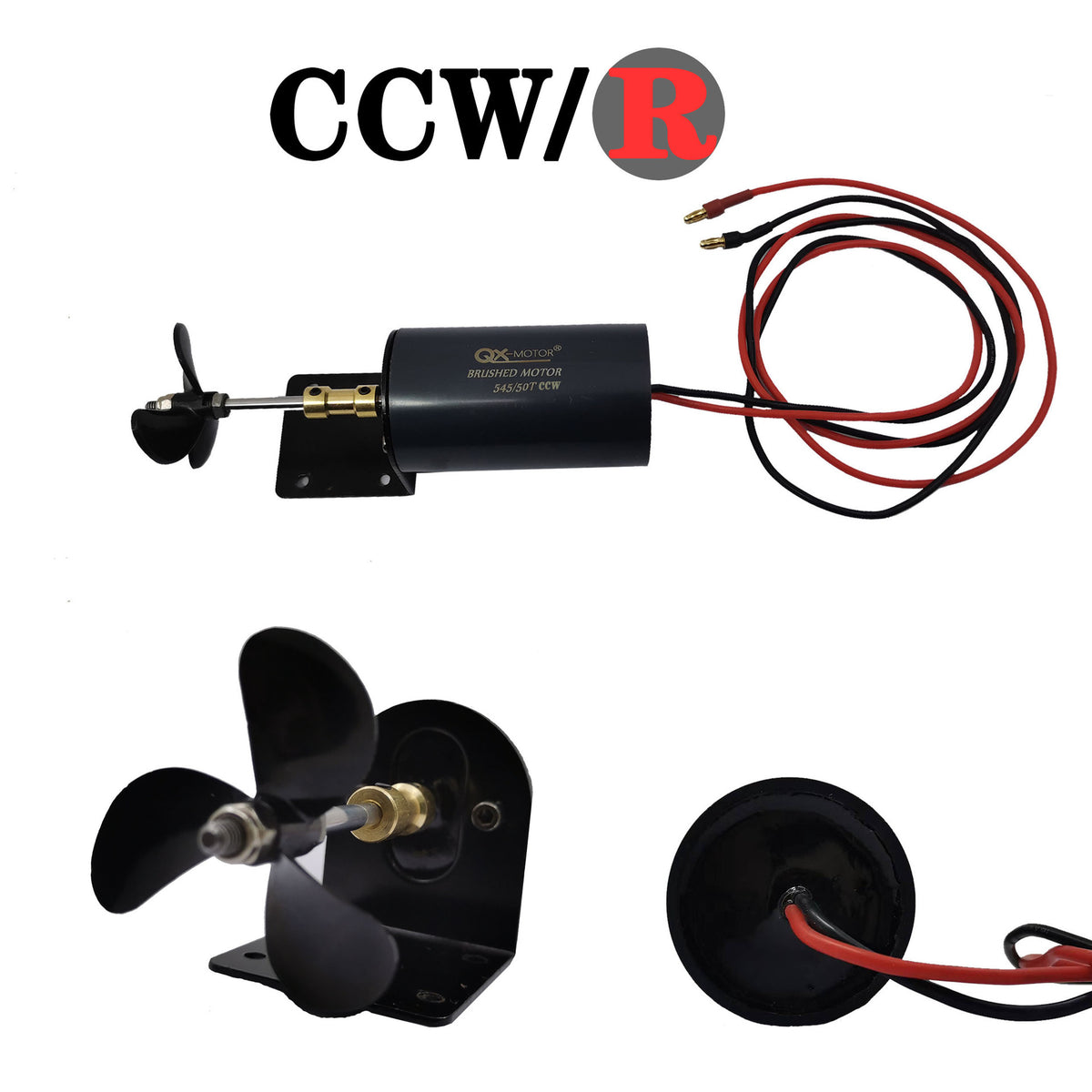 12V 16V brush underwater propeller motor 545/50T for unmanned / nesting trawler/remote control /duck boat