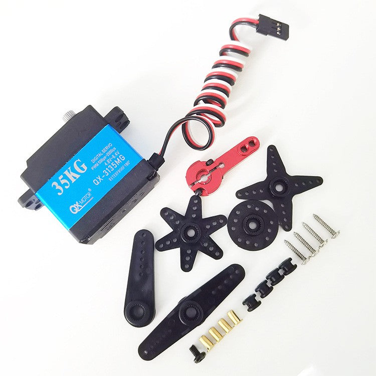 QX-Motor QX-3135MG 35KG 180° 360° High voltage Hight Speed Metal Gear Digital Servo for 1/8 1/10 Scale RC Cars
